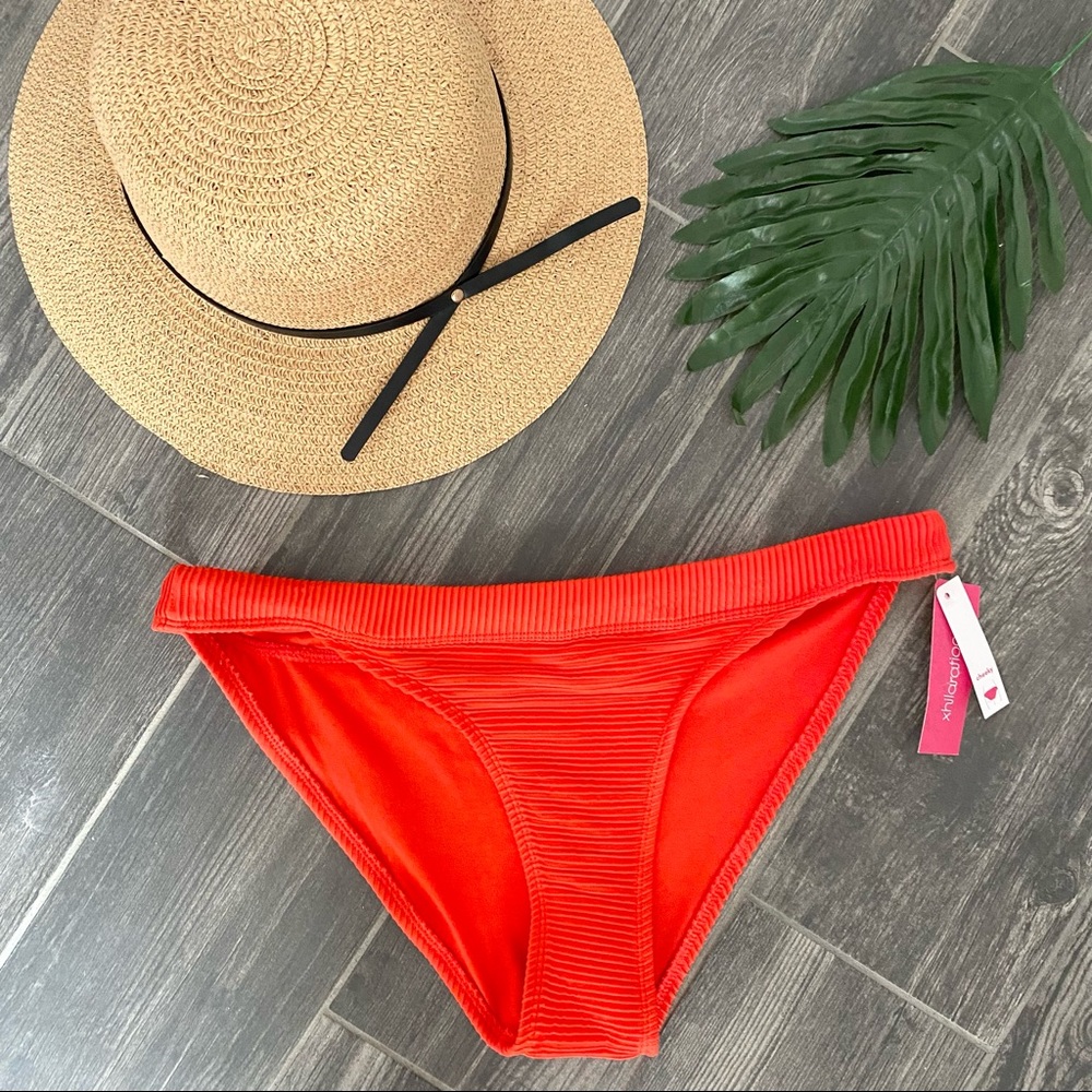 Xhilaration Red Rib Cheeky Bottom Large